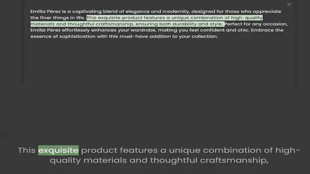 Video thumbnail for the finer things in life. This exquisite product features a unique combination of high-quality materials and thoughtful craftsmanship, ensuring both durability and style. Perfect for any occasion, Emilia Pérez effortlessly enhances your w