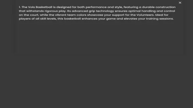 Video thumbnail for that withstands rigorous play. Its advanced grip technology ensures optimal handling and control on the court, while the vibrant team colors showcase your support for the Volunteers. Ideal for players of all skill levels, this basketball