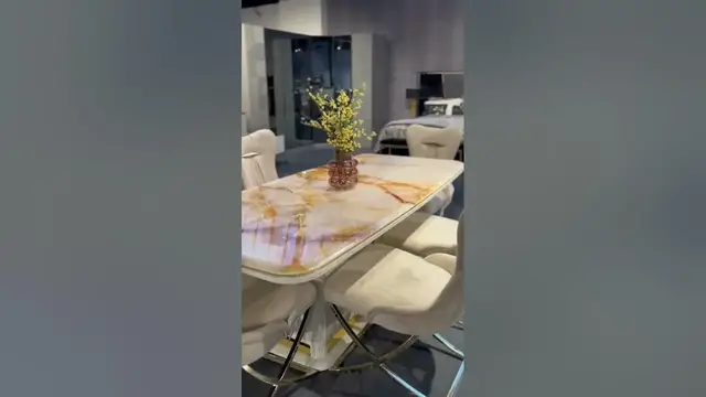 Video thumbnail for Coffee Marble Dining Table | Table Design #shorts