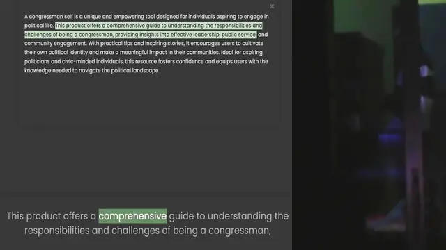 Video thumbnail for political life. This product offers a comprehensive guide to understanding the responsibilities and challenges of being a congressman, providing insights into effective leadership, public service, and community engagement. With practical