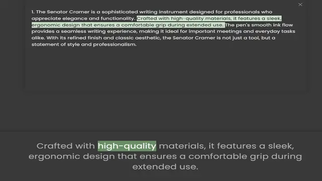Video thumbnail for appreciate elegance and functionality. Crafted with high-quality materials, it features a sleek, ergonomic design that ensures a comfortable grip during extended use. The pen's smooth ink flow provides a seamless writing experience, makin