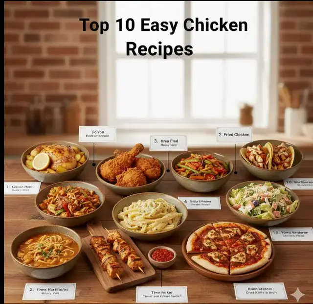'Video thumbnail for Top 10 Easy Chicken Recipes You Need to Know'