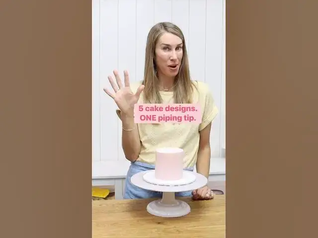 Video thumbnail for A petal tip can do SO much more than just flowers! #cake #cakedecorating #piping