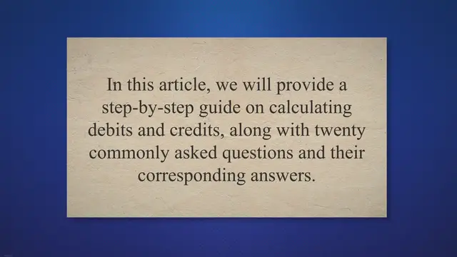 Video thumbnail for How to Calculate Debit and Credit in Accounting