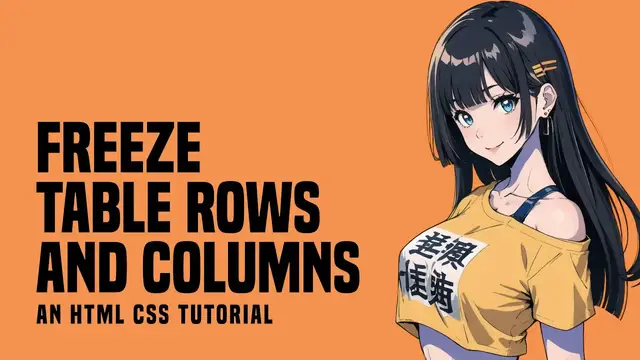 Video thumbnail for 4 Ways To Freeze Rows & Columns Of HTML Tables
