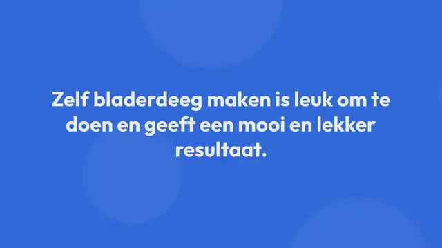 Video thumbnail for How-to: bladerdeeg met margarine