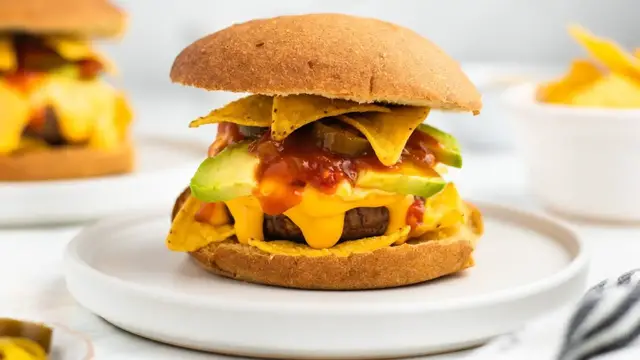 'Video thumbnail for Cheesy Nacho Burgers Recipe'