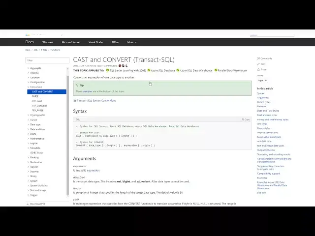 'Video thumbnail for Conversion Functions 3 | Essential SQL'