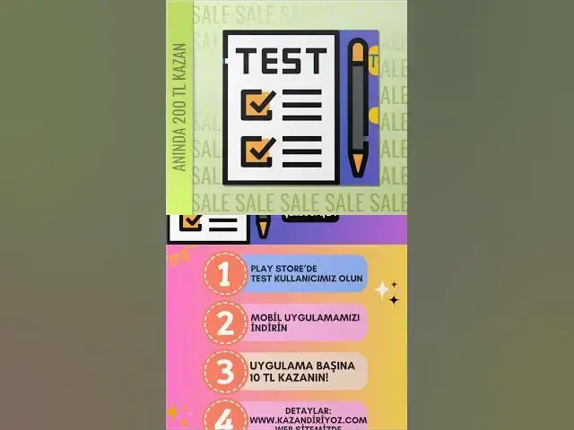 Video thumbnail for Test Kullanıcımız Olun Anında 200 TK Kazanın #testkullanıcıları #parakazan #mobiluygulamalar