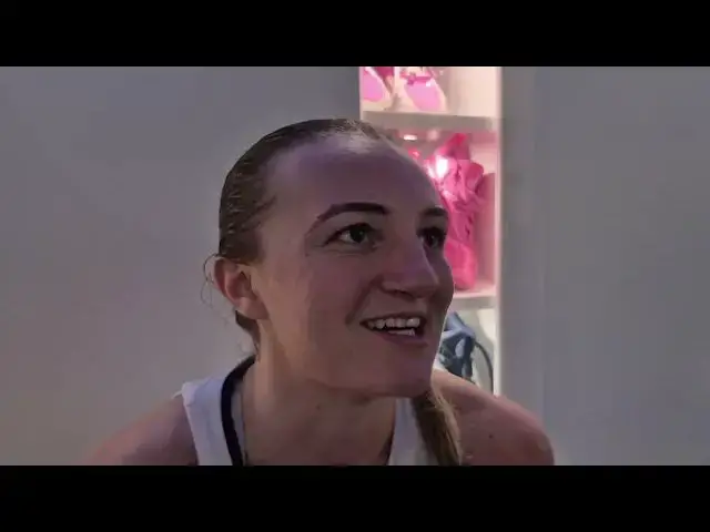 'Video thumbnail for Reniya Kelly and Alyssa Ustby dressing room interviews after first-round win over Oregon St. #UNC'