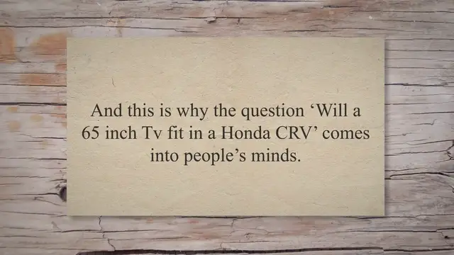 Video thumbnail for Will A 65 Inch TV Fit In A Honda CRV? » AutoHond