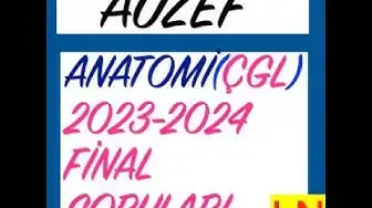 Video thumbnail for Auzef Anatomi 2023-2024 Final Soruları