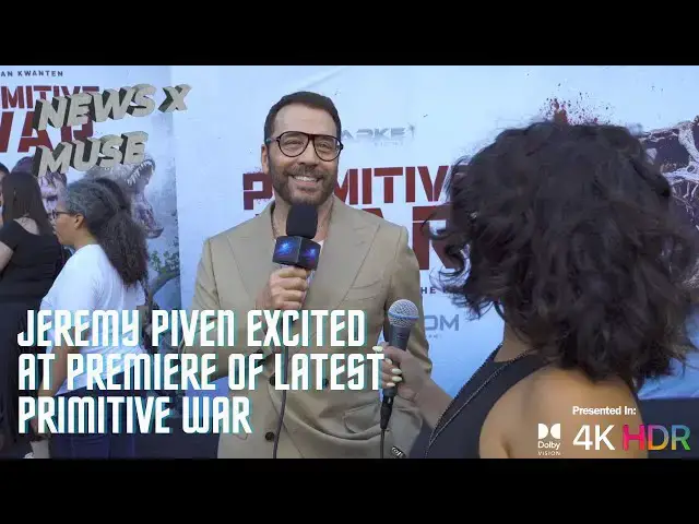 'Video thumbnail for Jeremy Piven Excited at Premiere of Latest Primitive War'