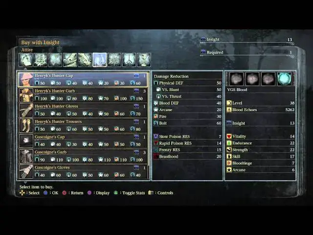 Video thumbnail for Bloodborne - Hunter's Dream: Henryk's Cap, Garb & Gloves, Upgrade Saw Spear & Hunter Blunderbu