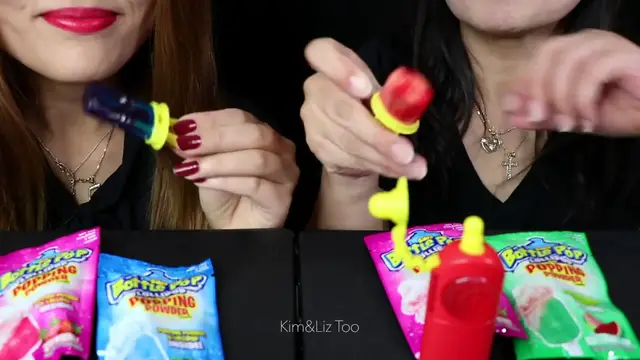Video thumbnail for POPPING BOTTLE POPS   JUICY DROP POPS (Sour Candy  Fizzy Lollipops)   Kim Liz Too(720P HD)