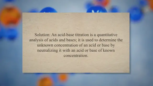 Video thumbnail for Acid-base titration problems and solutions