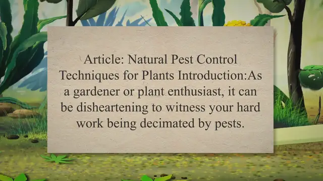 Video thumbnail for Natural Pest Control Techniques for Plants