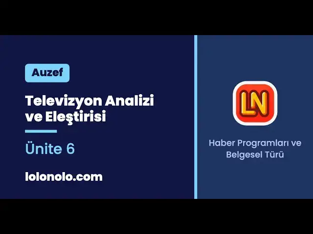 Video thumbnail for Televizyon Analizi ve Eleştirisi Ünite 6 Deneme Sınavı