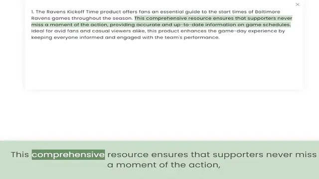 Video thumbnail for Ravens games throughout the season. This comprehensive resource ensures that supporters never miss a moment of the action, providing accurate and up-to-date information on game schedules. Ideal for avid fans and casual viewers alike, this