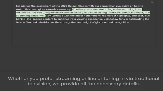 Video thumbnail for watch this prestigious awards ceremony. Whether you prefer streaming online or tuning in via traditional television, we provide all the necessary details, including broadcast times, channels, and streaming platforms. Stay updated with the