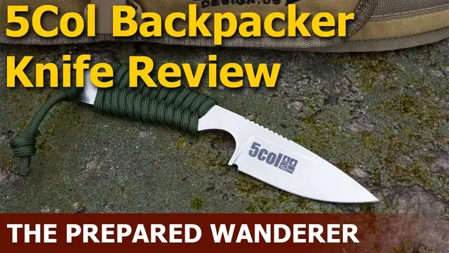 'Video thumbnail for 5 Col Survival Backpacker Knife - Perfect Neck Knife'