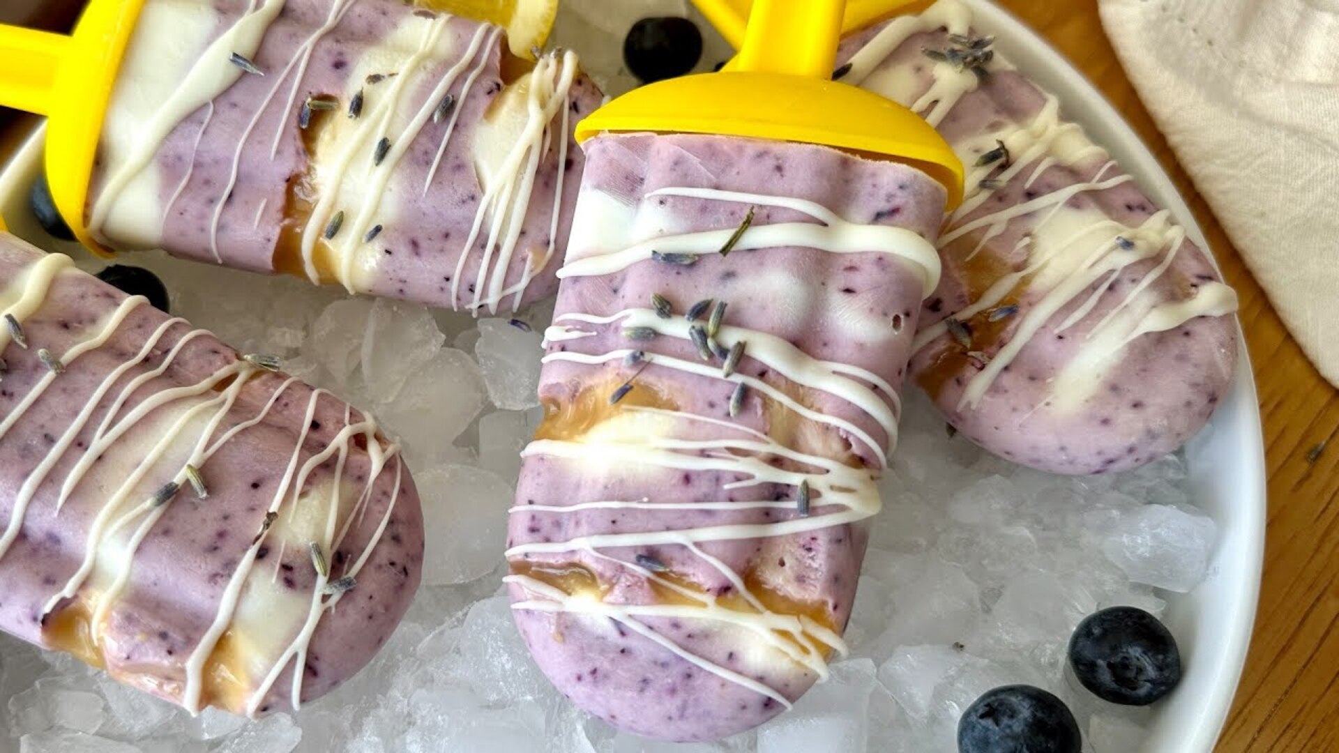 Video thumbnail for Blueberry-Lavender Honey Popsicles Recipe