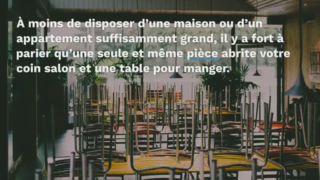 Video thumbnail for Comment aménager un salon salle à manger ?