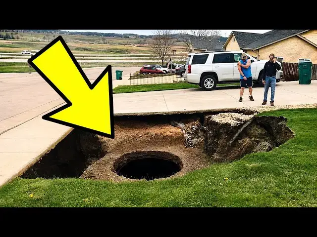Video thumbnail for Man’s Front Yard Slumps and Uncovers Hole – Turns Pale When He Sees What’s In It