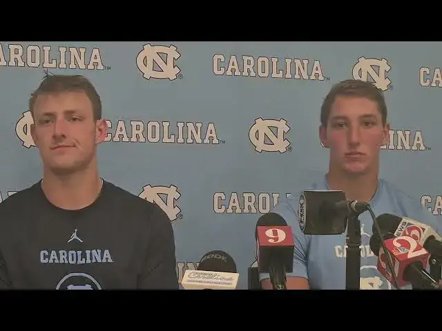 'Video thumbnail for UNC QB Max Johnson and DB Will Hardy after loss at UCF'