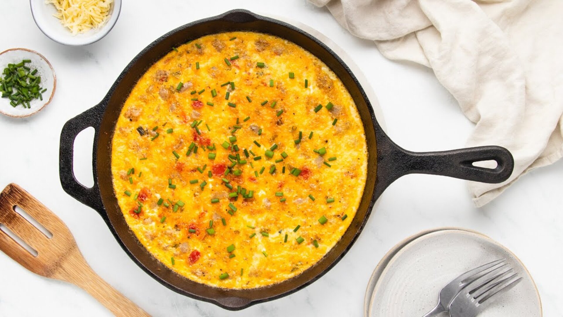 Video thumbnail for Sausage And Potato Breakfast Frittata Recipe