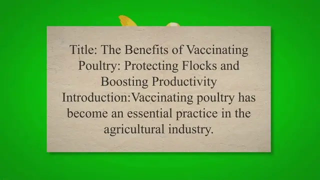 Video thumbnail for Benefits of Vaccinating Poultry
