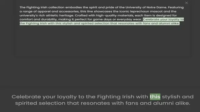 Video thumbnail for a range of apparel and accessories, this line showcases the iconic leprechaun mascot and the university's rich athletic heritage. Crafted with high-quality materials, each item is designed for comfort and durability, making it perfect for