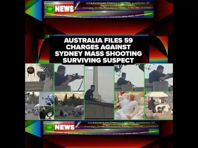 Video thumbnail for Australia Files 59 Charges Against Sydney Mass Shooting Surviving Suspect