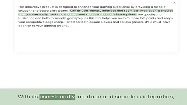 Video thumbnail for solution for blocked extra points. With its user-friendly interface and seamless integration, it ensures that you can easily track and manage your scores without any interruptions. Say goodbye to frustration and hello to smooth gameplay,