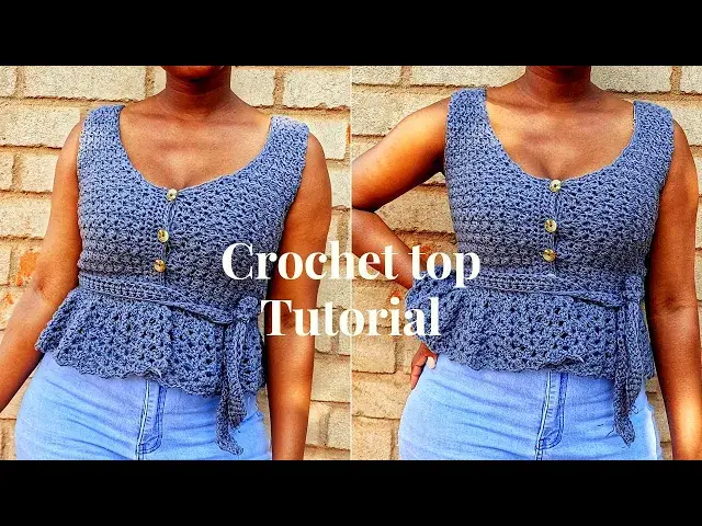 Video thumbnail for Crochet Top Tutorial Beginner Friendly, How To Crochet A Summer Top Free Pattern (2022 edition)