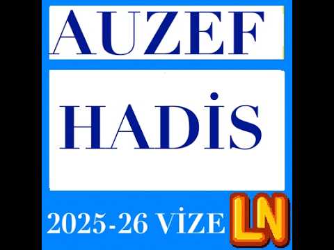 Video thumbnail for Hadis 2025-2026 Vize Soruları