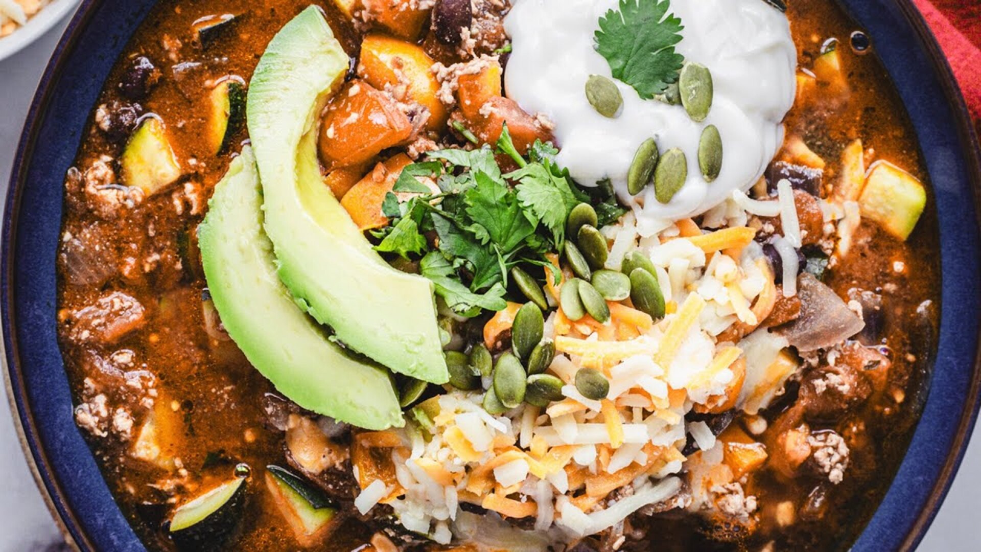 Video thumbnail for Turkey And Summer Squash Chili Recipe