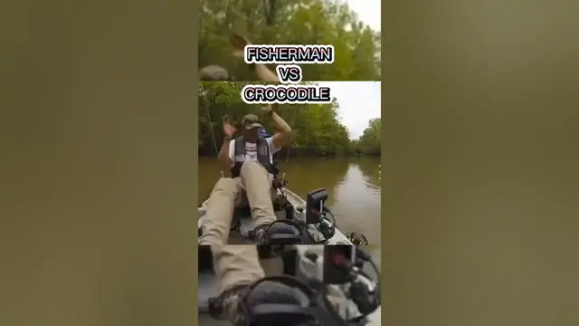 Video thumbnail for Fisherman vs Crocodile #fishingfails #fails #crocodile
