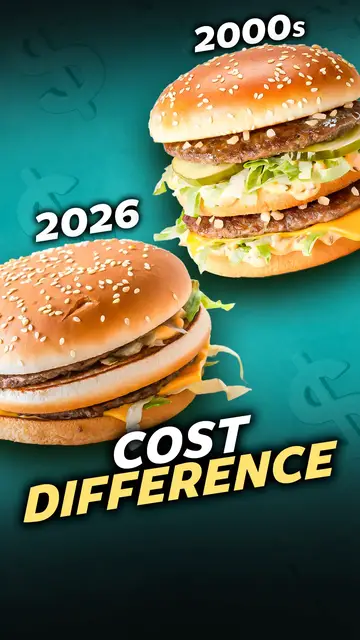 Video thumbnail for What A McDonald's Big Mac Cost In 2000 Compared To 2026