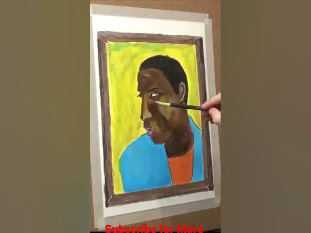 Video thumbnail for Man In A Shirt Drawer | Lubaina Himid Sample Painting #shorts