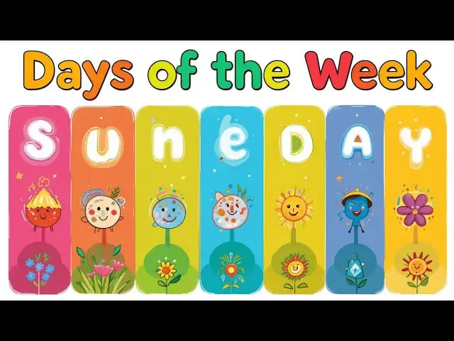 Video thumbnail for Days of the Week| Pre-School Song| Nursery Rhymes|7 days in a week