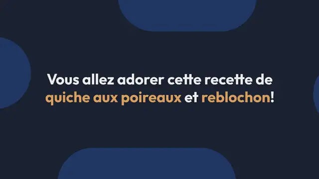 Video thumbnail for Tarte aux poireaux et reblochon