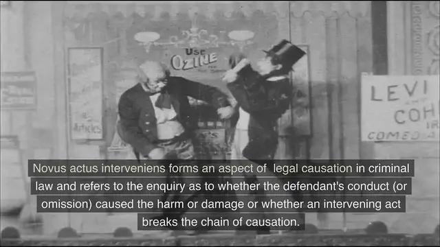 Video thumbnail for Novus actus interveniens in criminal law www.e-lawresources.co.uk