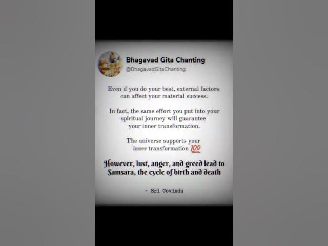 Video thumbnail for True✅💯😌 like, share, subscribe and comment #bhagavadgita #sanatandharma #quotes #lordkrishna