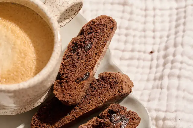 'Video thumbnail for Our Double Chocolate Cherry Biscotti Recipe Pairs Perfectly With Coffee'