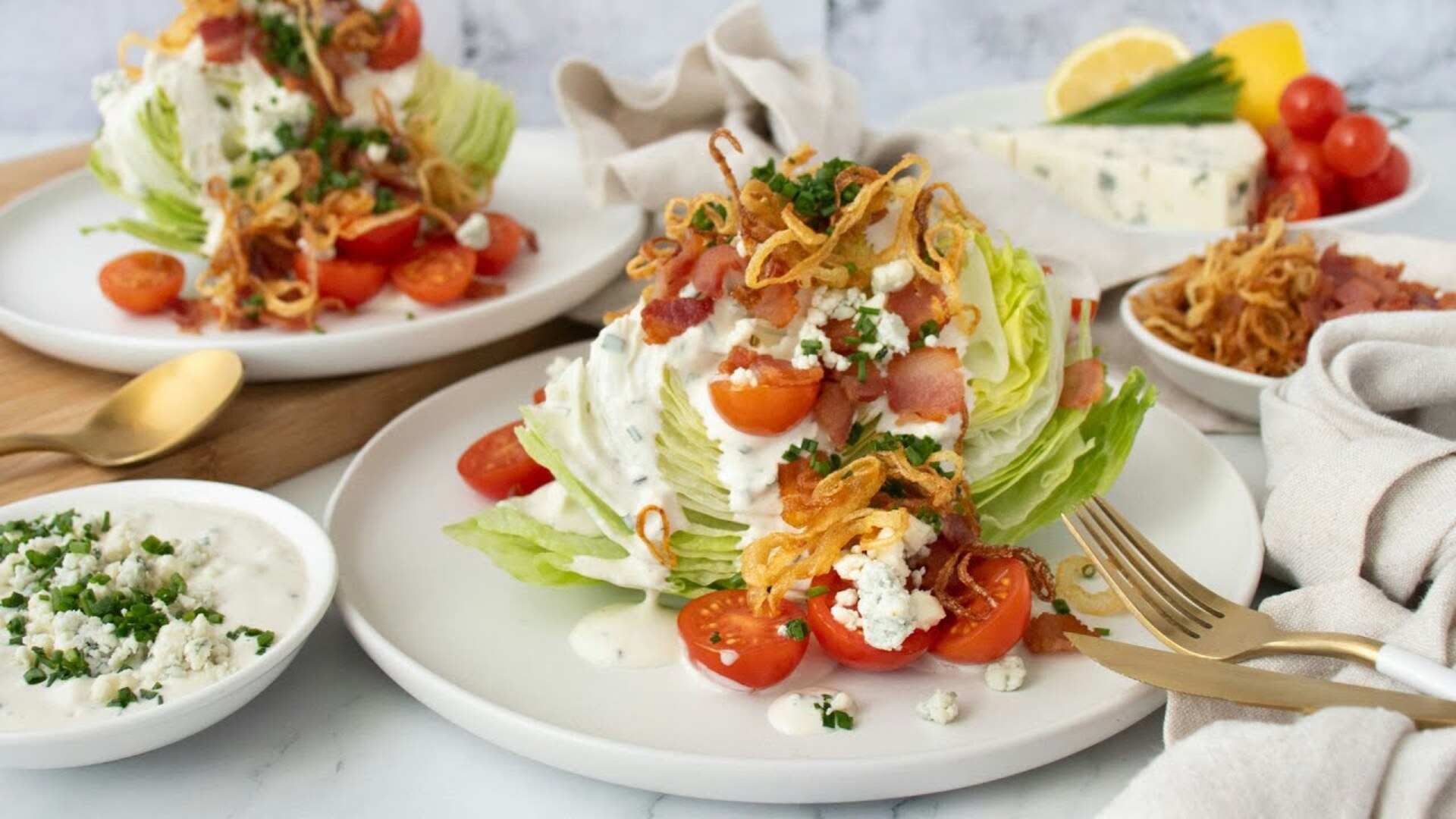 Video thumbnail for Old-School Bleu Cheese Wedge Salad Recipe