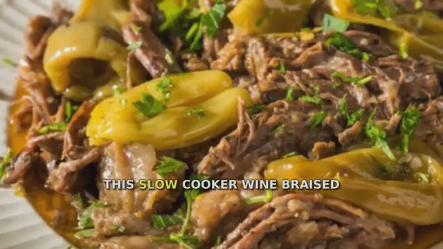 'Video thumbnail for Easy Slow Cooker Wine-Braised Beef Brisket Recipe'