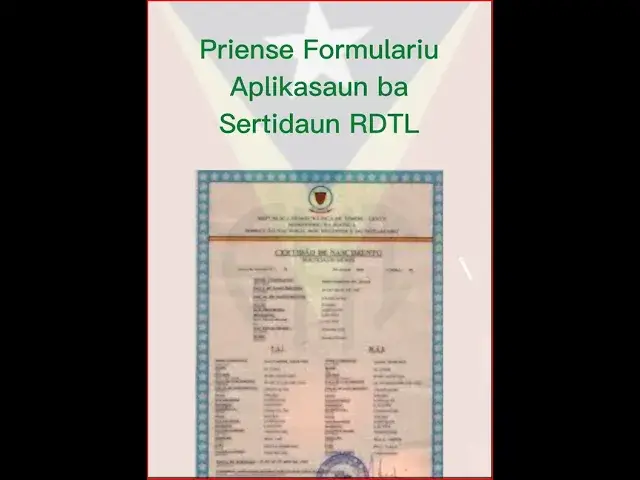 Video thumbnail for Ajendamentu-online: Priense Formulariu Aplikasaun ba Sertidaun RDTL
