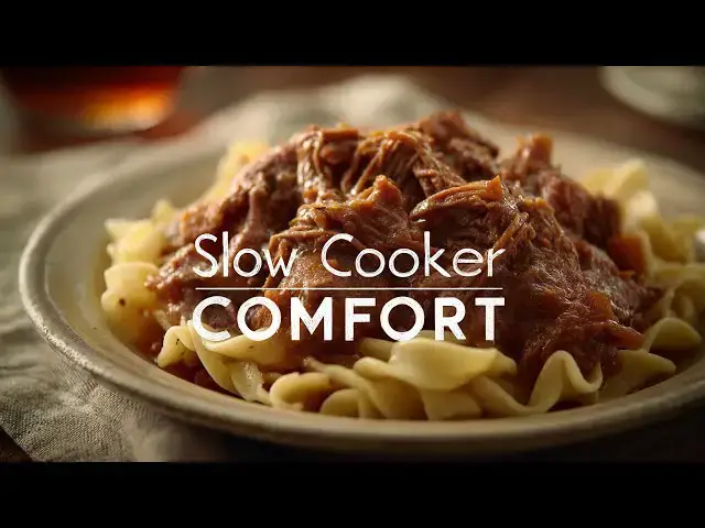 Video thumbnail for Crock Pot Beef and Noodles | Easy Slow Cooker Comfort Food