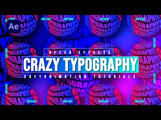 'Video thumbnail for CRAZY Typography Animation After Effects Tutorial'